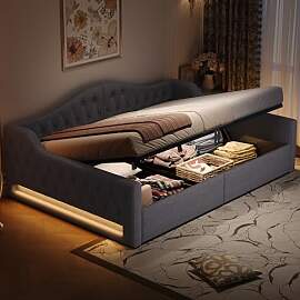 EINHOM Polsterbett Schlafsofa 140x200 cm,