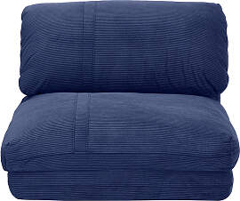 Einsitzer Kuschelsessel in dunkelblauem Cordstoff