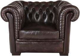 Einsitzer-Sofa Chesterfield Tiffy aus echtem