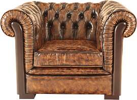 Einsitzer-Sofa Chesterfield Tiffy aus echtem