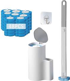 Einweg Toilettenbürste, Klobürste mit 48 Stück