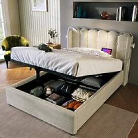 Einzelbett 90x200 cm mit USB-Anschlüssen und