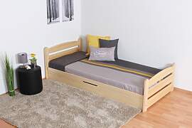 Einzelbett / Funktionsbett Kiefer massiv Vollholz
