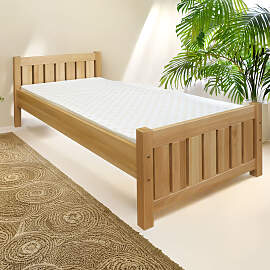 Einzelbett / Gästebett Buche massiv Vollholz