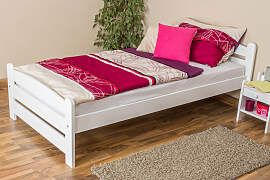 Einzelbett / Gästebett Buche massiv Vollholz