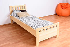 Einzelbett / Gästebett Kiefer massiv Vollholz
