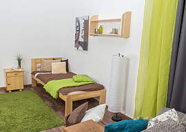 Einzelbett / Gästebett Kiefer massiv Vollholz
