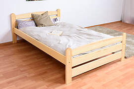 Einzelbett / Gästebett Kiefer massiv Vollholz
