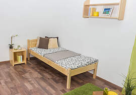 Einzelbett / Gästebett Kiefer massiv Vollholz