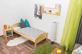 Einzelbett / Gästebett Kiefer massiv Vollholz