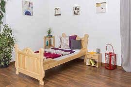 Einzelbett / Gästebett Kiefer massiv Vollholz