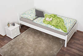 Einzelbett / Gästebett Kiefer massiv Vollholz
