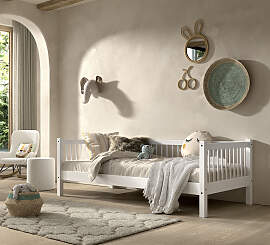 Einzelbett HOME AFFAIRE, weiß (weiß, weiß,