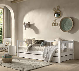 Einzelbett HOME AFFAIRE, weiß (weiß, weiß,