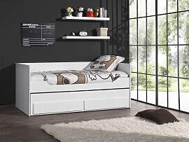Einzelbett VIPACK, weiß, B:98cm H:88cm L:98cm,