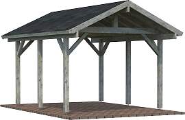 Einzelcarport PALMAKO "Robert", grau