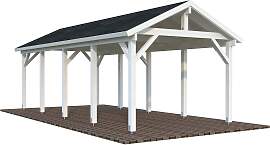 Einzelcarport PALMAKO "Robert", weiß,