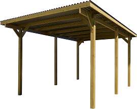 Einzelcarport WEKA "606 Gr.1", braun,