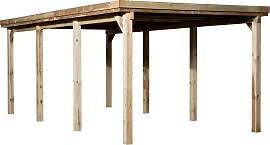 Einzelcarport WEKA "617 Gr.2", braun,
