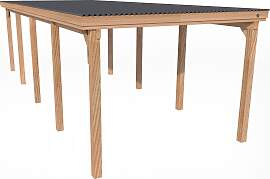 Einzelcarport WEKA "617 Gr.3", braun,