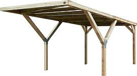 Einzelcarport WEKA, braun, B/H/T: 241cm x,
