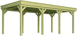 Einzelcarport WEKA "Carport 609", braun