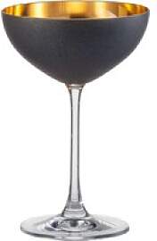 Eisch Cosmo schwarz gold Dessertschale Glas 0,25 L