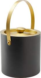 Eiseimer Glamour in Schwarz/Goldfarben ca.1,5l