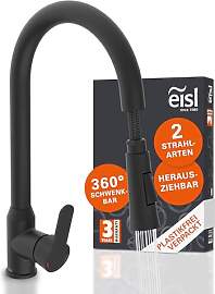 EISL Adria Wasserhahn Küche schwarz ausziehbar,