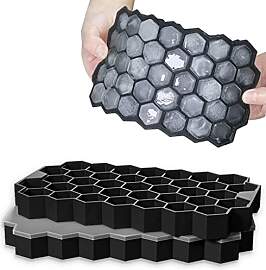 Eiswürfelform aus Silikon, 2er Pack 37-Fach
