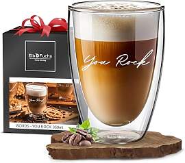 ElbFuchs® Doppelwandiges Latte Macchiato Glas |