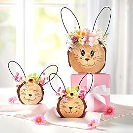 Eldo® 3 Stück Hase Osterdeko Holz –