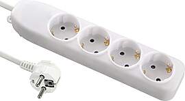 Electraline 51411, Steckdosenleiste 4-Fach, Kabel