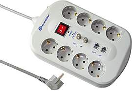 Electraline 62113 – TV Steckdosenleiste 8 Schuko 