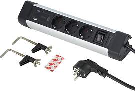 Electraline 62581 Steckdosenleiste Alu für den