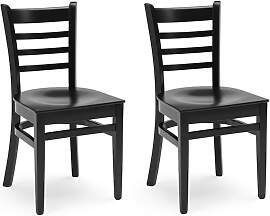 eleganter Holzstuhl (2er-Set), versch. Farben