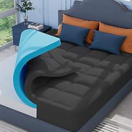ELEMUSE Grau Matratzen Topper 90x200cm, H3 Gel