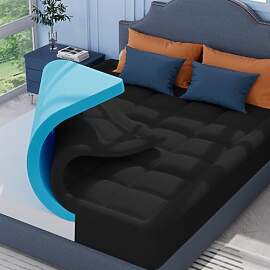ELEMUSE Schwarz Matratzen Topper 140x200cm H3 Gel
