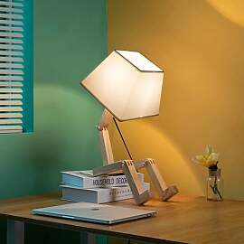 ELINKUME Kreative Roboter Schreibtischlampe,