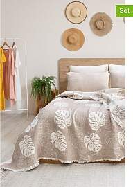 Elizabed - 3tlg. Set: Bettüberwurf und