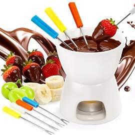 ELNLE Keramik Schokofondue Tasse Schokoladenfondue 