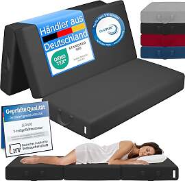 ELONEO Klappmatratze, Gästematratze, 3-teilige