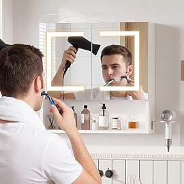 ELUCHANG Spiegelschrank Bad mit