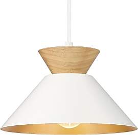 ELYONA Pendelleuchte Weiß Gold, Ø 26 cm