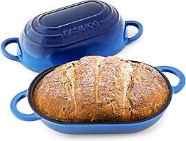Emaillierter Gusseisen-Brotbackofen (Blau),