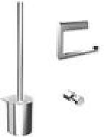 Emco Flow WC Set, chrom, 3 teilig, Papierhalter,