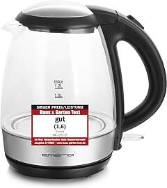 Emerio Glas Wasserkocher, 1.2 Liter, 2200 Watt,