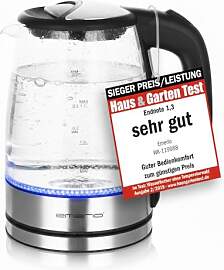 EMERIO Glas Wasserkocher mit 1.7 Liter Volumen |