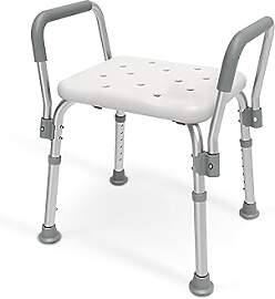 EMKE Duschstuhl für Senioren mit Armlehnen,