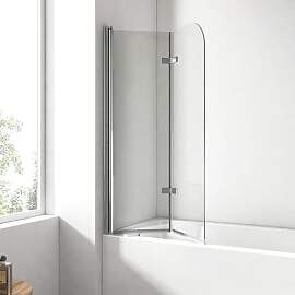 EMKE Duschwand für Badewanne 110x140 cm,